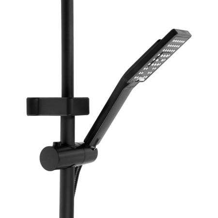 The shower system Zein Z3862, mixer, tropical and hand watering can, shelf, brass, black-10
