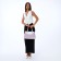 Women's bag with lightning, white/lilac color