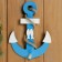 Ban "anchor with a fish" blue 28x20x6cm