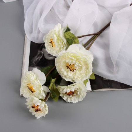 Artificial flowers "Eustoma Rosanna" 70 cm, white