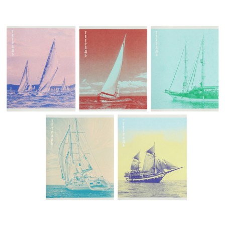 Notebook of 80 sheets in the ruler, "regatta", cover coated cardboard, block 60 g/m2, mix