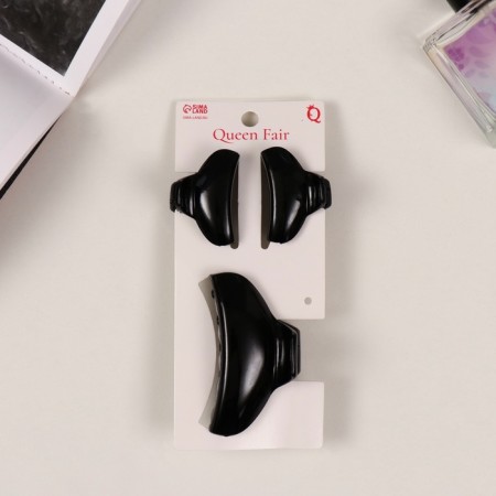 Hair crab "Florian" (set of 3 pcs) arc, 6.5 and 4 cm, black