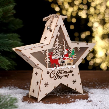 New Year's decor with a new year backlight 21.5 × 5 × 21.5 cm-1