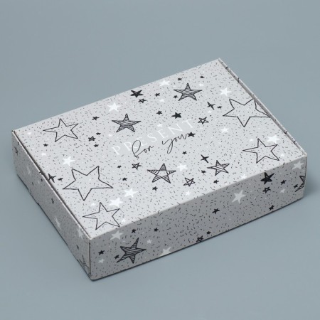 Gift folding box, packaging, “stars”, 21 x 15 x 5 cm-1