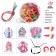 Set with strands, tattoos, rhinestones, purse