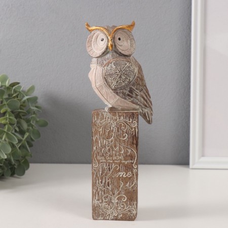 Polystone souvenir "Filin on the pedestal" Bezh 8x7x24 cm