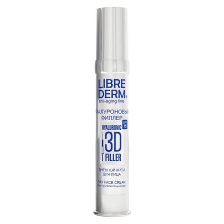 Hyaluronic filler 3D Librederm daytime face cream SPF15, 30 ml-1