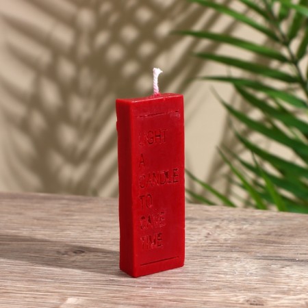 Candle with the inscription "Light a Candle" 1.5x1.5x8.5 cm, soy wax mix-2