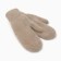 Women's mittens MIST with rabbit wool, rr 22 cm, col. coffee