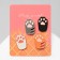 Set of icons (4 pcs.) "Paws" cats, colored in gold