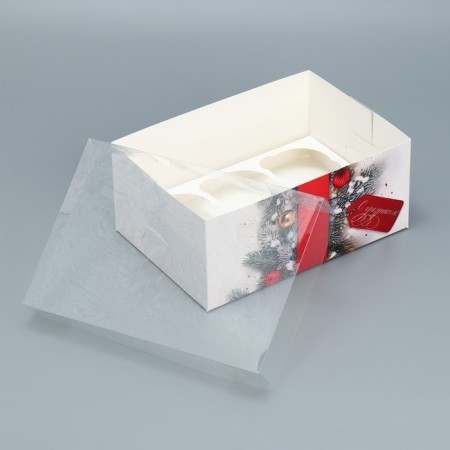 Capcake box “Happy holiday!”, 23 x 16 x 10 cm, new year-3