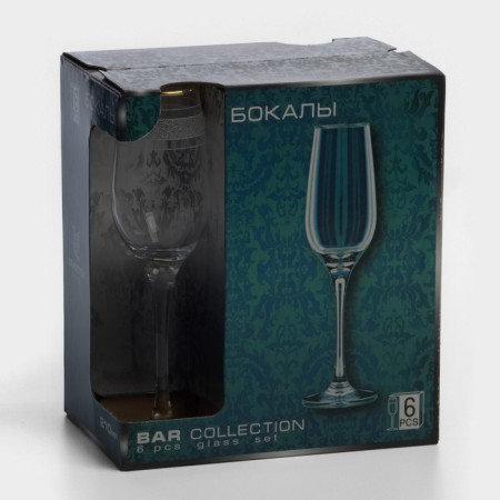 A set of glass glasses "Asker", 210 ml, 6 pcs-7
