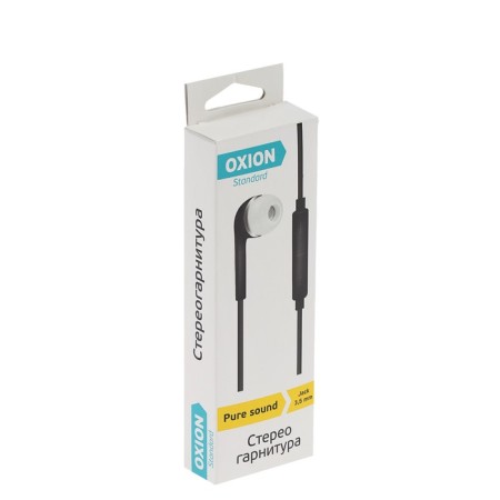Headphones Oxion HS230BK, vacuum, microphone, 100 dB, 16 Ohm, 3.5 mm, 1 m, black-5