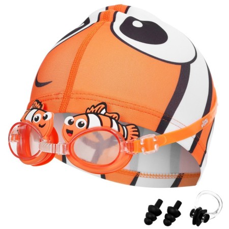 Set for swimming children's “on the wave” “fish”: a cap, glasses, berushi, a clip for a nose-5