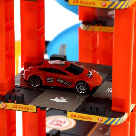Parking Racing, with an elevator, 4 cars, 3 levels-14