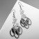 Hanging earrings "Shelest" Pattern, Mix color, 8.7 cm
