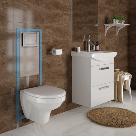 Cersanit Vector toilet installation, metal frame with a tank-2