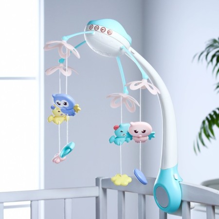 Mobile Musical "Birds", with a nightlight + remote control, color mix-4