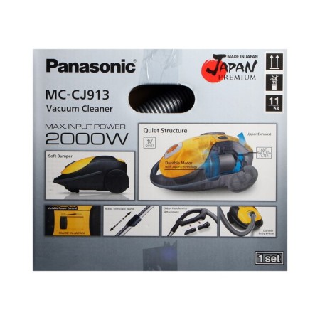 Vacuum cleaner Panasonic MC-CJ913K, bag, 2000 watts, 6 l, cord 5 m, black-18
