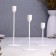 Set of candlesticks "Trio" 8x24; 8x19; 8x14cm, white