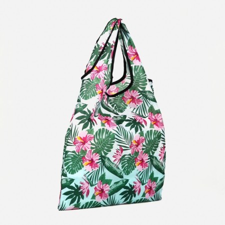Household bag without fastening, blue/green color-1