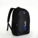 Youth backpack from textiles on lightning, 4 pockets, black/blue color