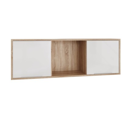 Shelf hinged closed Nordik, 1187x269x404, oak -shaped light/white Alaska