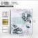 Watercolor card with embossing BE HAPPY, 8.8 x 10.7 cm