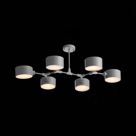 Ceiling EVOLUCE lamp. Sle183702-06. Gemento. 6x60 W, E14, 73x95.5x32 cm, gray color-1