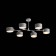 Ceiling EVOLUCE lamp. Sle183702-06. Gemento. 6x60 W, E14, 73x95.5x32 cm, gray color