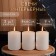 Candle cylinder aromatic "peach", set 4x6 cm, 3 pcs