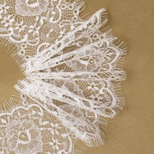 Lace cilia, 100 mm × 9 ± 0.5 m, in bobin 3 pcs 3 m, white color