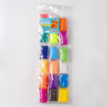 A set of light jumping plasticine, 18 colors, mix-1
