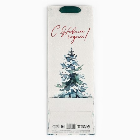 Package for a bottle "Happy New Year", Fox, 13 x 36 x 10 cm, New Year-5