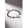 Bracelet "sky", white color in silver, l = 16 cm