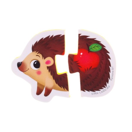 Soft puzzle for babies "Forest animals", 5 puzzles, crumb I-1