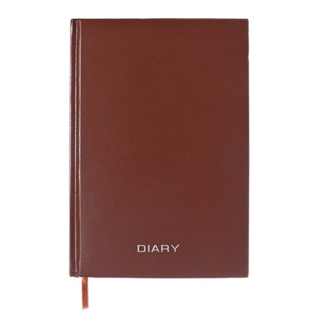 Leduced Diary A5, 160 sheets, Attomex. Orion, solid boumvinyl cover with foam rubber, liesse, block 70 g/m2, brown-1