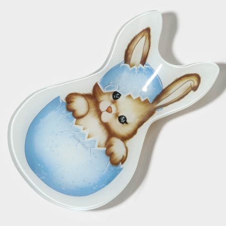 Glass Serving shares "Easter rabbit", 21 × 13.5 × 1.8 cm-2