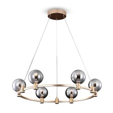 Suspension lamp Freya FR4005PL-06G Urban, 600x600x1600 mm, LED, 6x24W, 1400lm, 3000k, Gold Color Gold
