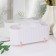 Organizer for storage, with a lid, 3 sections, 21 × 8 × 9 cm, white/pink-gold color