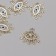 Decor for creativity metal, rhinestones "All -seeing Eye" gold 1.9x2.2x0.3 cm