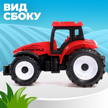 Inertial "farmer" tractor, red color-2