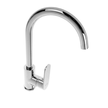 ACCOONA A4554 kitchen mixer, one -leaf, tall, with nut, brass, chrome