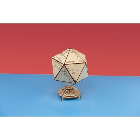 Designer Wooden 3D Ewa Globe Icosahedron with a secret (box, safe)-7
