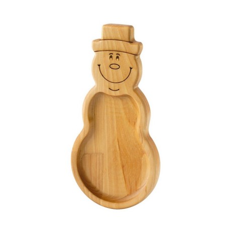 Menzhitsa - wooden plate ADELICA "Snowman", 25 × 15 × 1.8 cm, birch-4