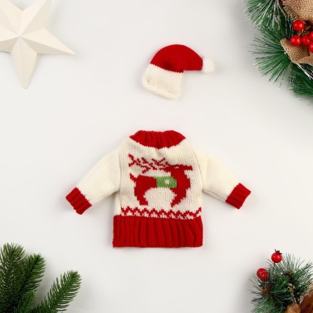 New Year! Clothing for a bottle "Sweater with a deer"
