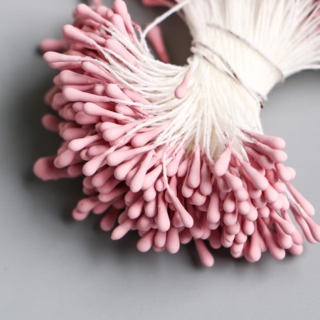 Stamens for flowers "droplets matte dusty rose" d = 1.5 mm set 400 pcs length 6 cm-2