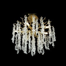 Crystal chandelier Gerhort G31321/6GD+CL+WT, 6x5W, G9, 34x46x46 cm, Golden color