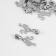 Automatic castle for metal zippers, No. 3, decorative, 10 pcs, Nickel color