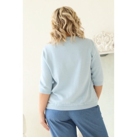 Cardigan female, size 54, blue color-11
